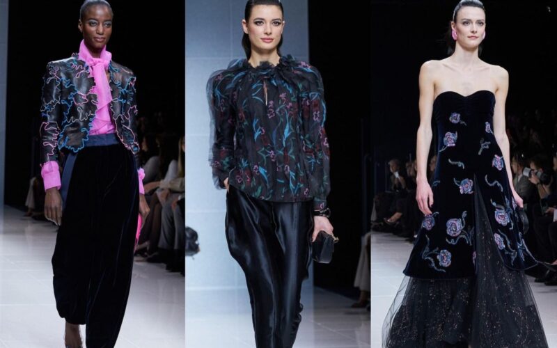 Giorgio Armani tampilkan pesona motif bunga di Milan Fashion Week